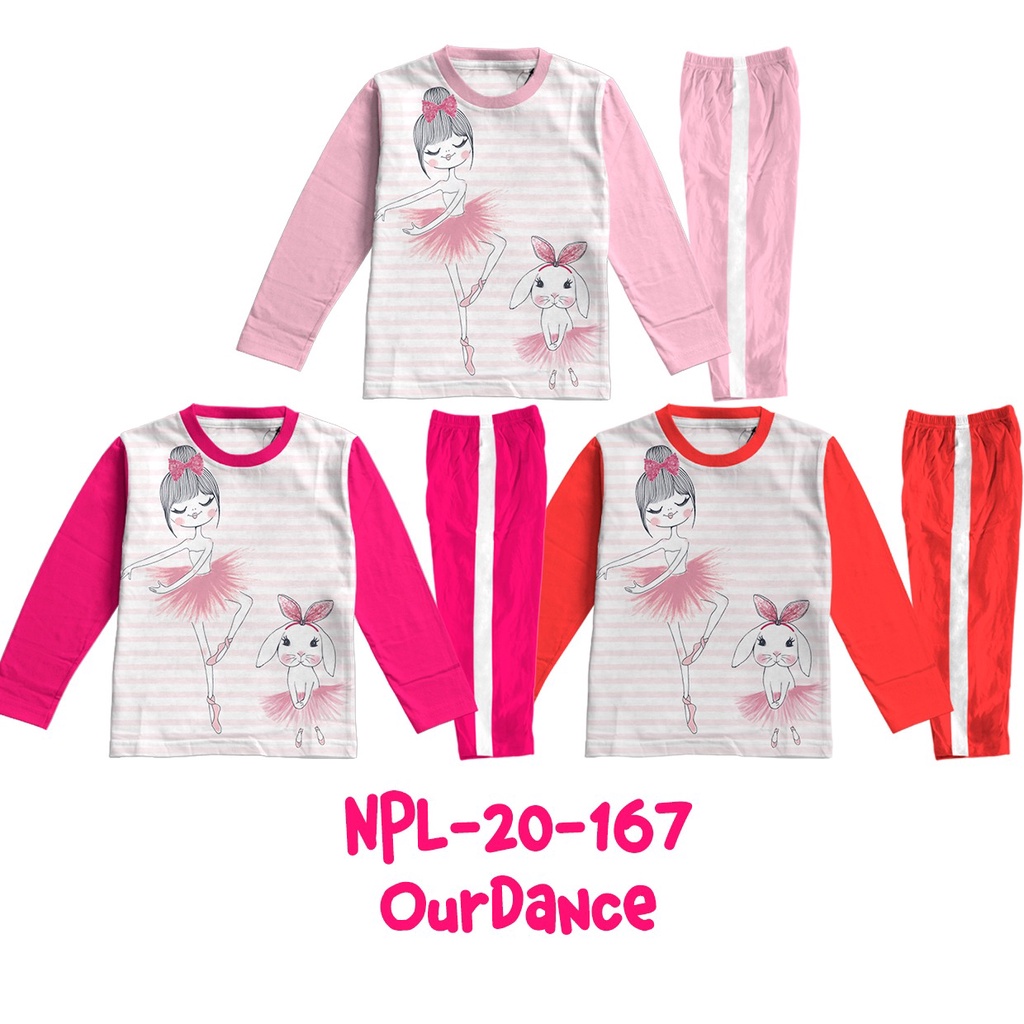 Baju Tidur Anak Perempuan Piyama Anak Perempuan Unicorn Princess Dance Usia 2 Sampai 8 Tahun Katun Combed 30s