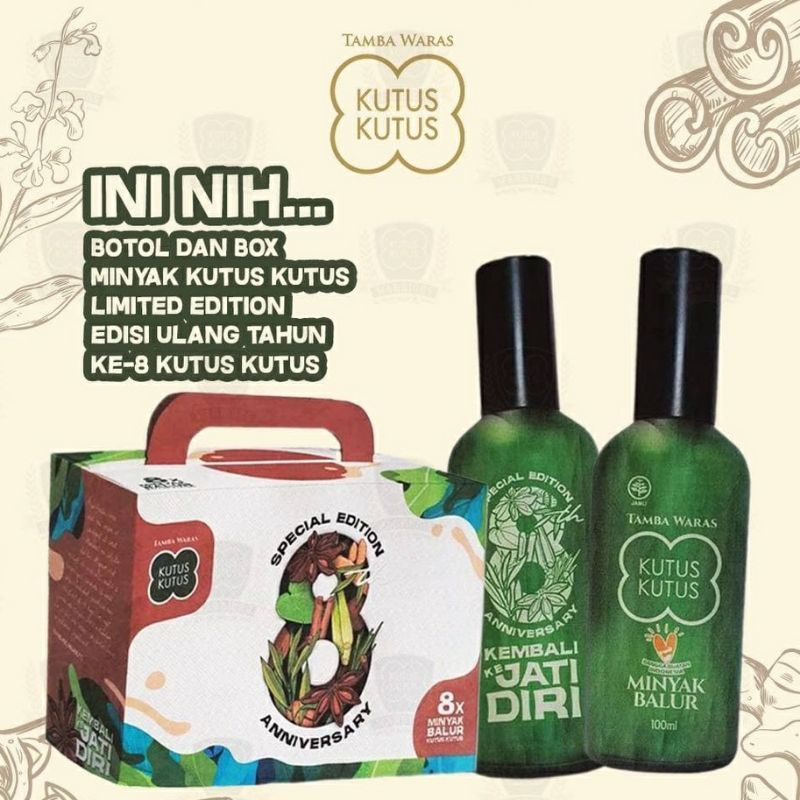 Minyak Balur Herbal Organic Kutus Kutus 100ml ORIGINAL 100% Special Limited Edition Anniversary MKK