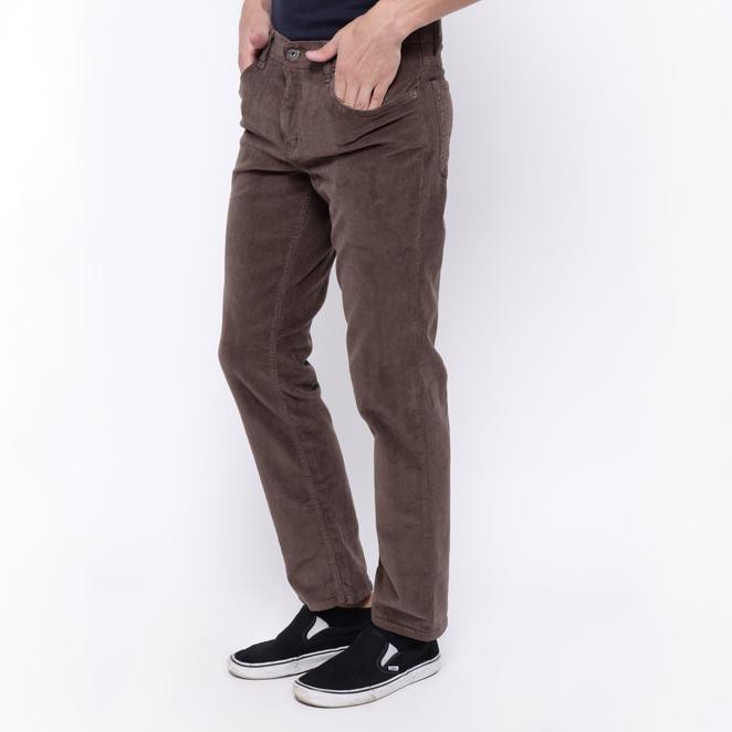 Edwin Celana Jeans 305-Cdr-Brown Reguler Fit Pria Panjang Coklat - Cokelat Muda, 28