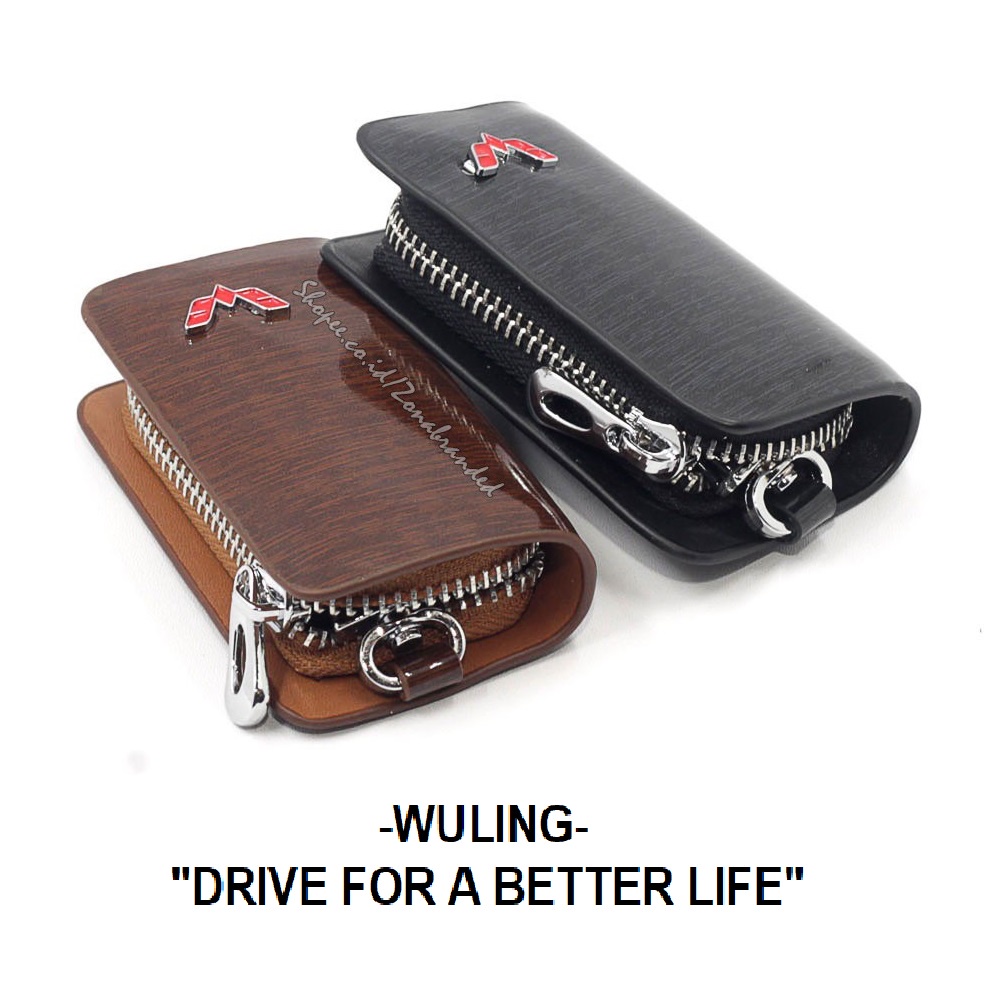 Dompet STNK Gantungan Kunci Branded Premium Import Mobil WULING / Logo wuling: CONFERO CORTEZ FORMO ALMAZ_MGM27