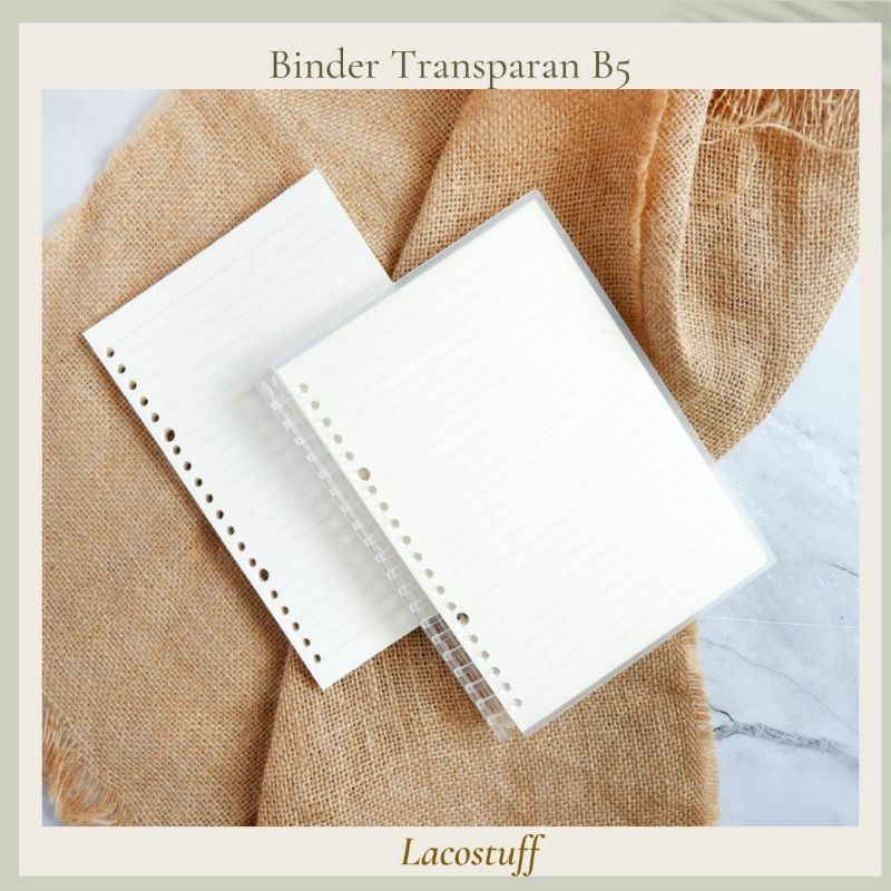 

Clear Binder Transparan B5 Refillable Free 80 Loose Leaf Paper