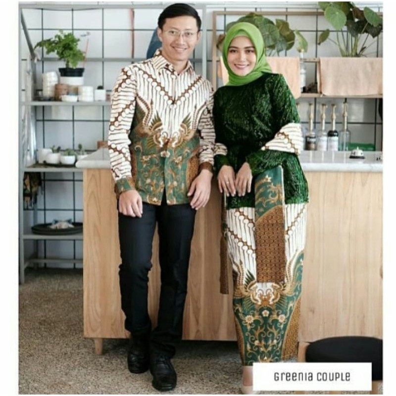 GREENIA COUPLE / KEBAYA COUPLE /KEBAYA LAMARAN / KEBAYA BROKAT / BROKAT COUPLE / KEBAYA COUPLE MURAH