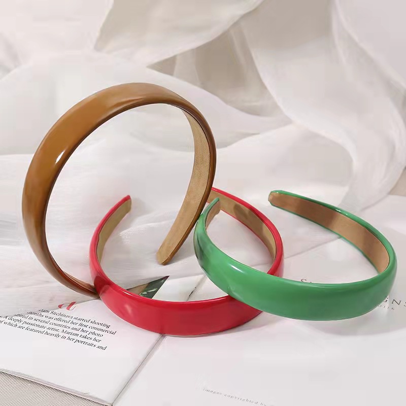 Bando Wanita Polos Glossy Aksesoris Rambut Korean Style Import