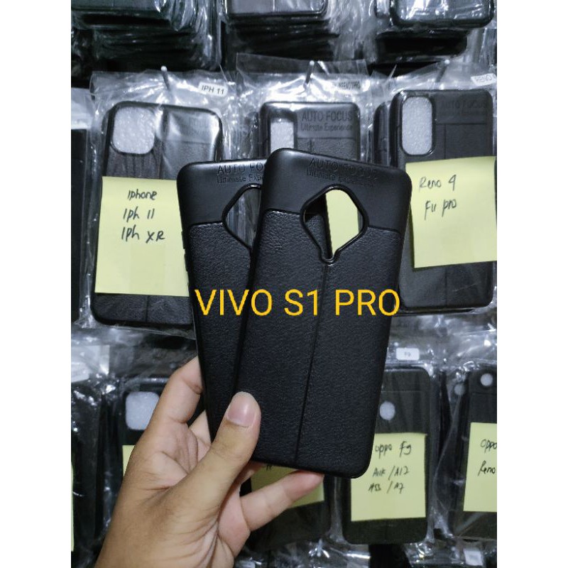 Casing Auto Focus Leather Case VIVO S1 Pro  SoftCase kulit