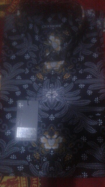 Kemeja Batik Pria Lengan Pendek Bs57 Katun Motif Modern Dixmont Semi Slimfit Premium