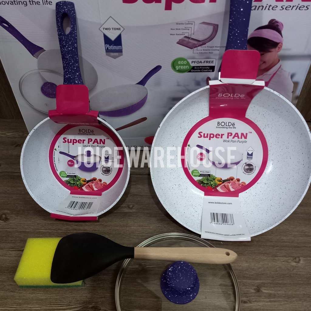 5pcs Super PAN Keramik purple Set 5 Original BOLDe Panci Keramik Premium