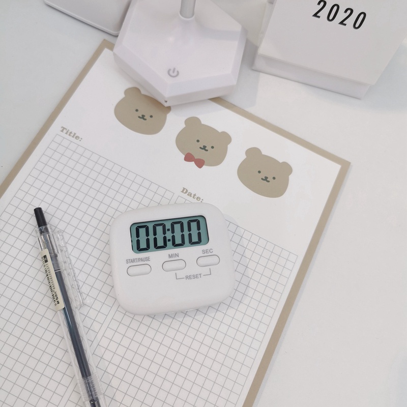 imoda INS Timer Siswa Belajar Elektronik Stopwatch Alarm Pengingat Jam Dapur-1