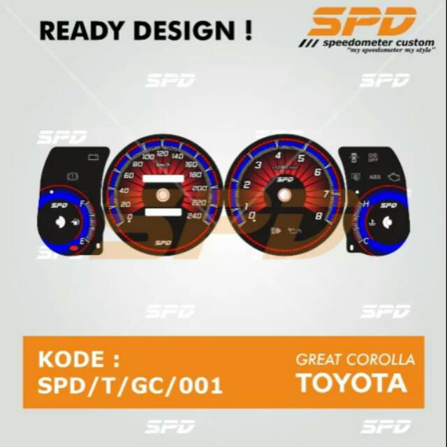 Panel speedometer custum great Corolla