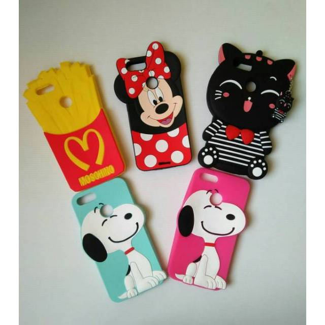 Case lucu softcase 3D xiaomi mi a1 redmi 5x