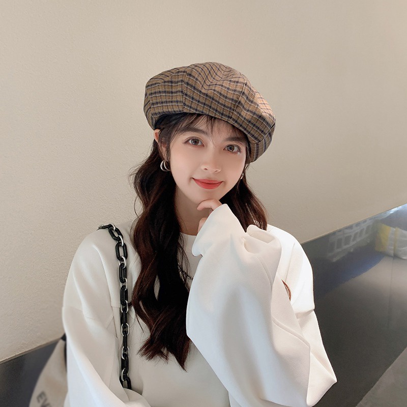 Topi Baret Warna Polos Gaya Perancis Untuk Wanita