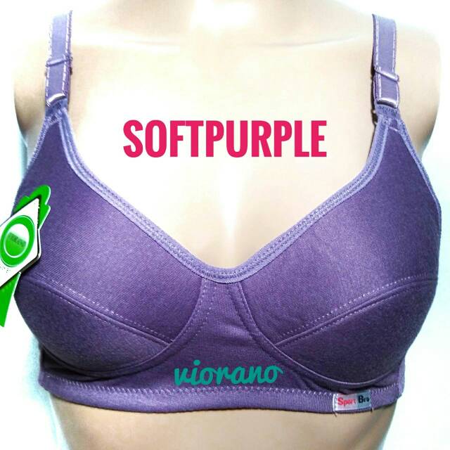 BIG SALE Termurah Bh Wanita Sport Bra Viorano Tanpa Kawat Size 34-46 / Bra Wanita Katun Adem Kait 2