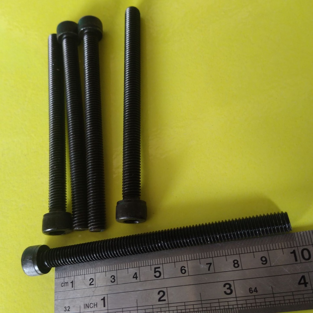 BAUT L BAJA M8 X 100 PANJANG 10CM / BAUT M8 / BAUT 13 KUNCI L6 / L 6 FULL DRAT / BAUT L M8 X 100 / B