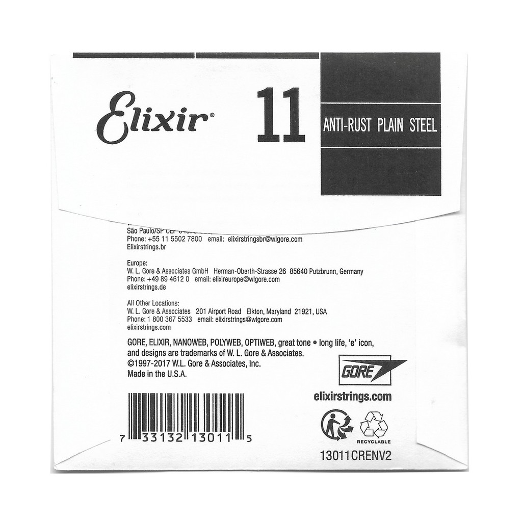 Elixir Anti-Rust Plain Single String Senar Gitar Satuan