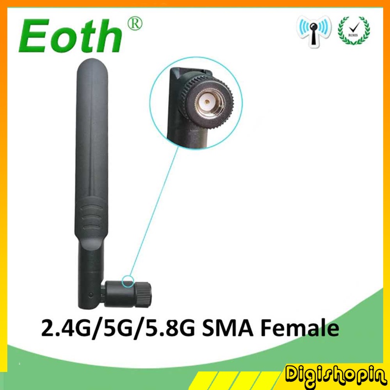 EOTH Antena Router WiFi Amplifier 2.4GHz 5GHz 8dbi RP