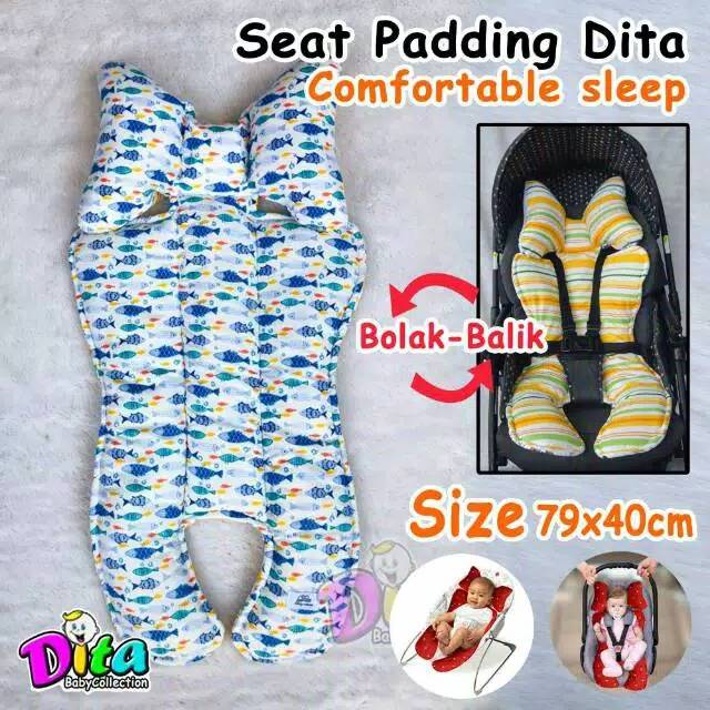 BISA GOJEK Alas Stroller Dita motif alas kereta dorong bayi carseat  stroller pad alas bouncher Alas Stroller Bayi Universal Baby Car Seat Stroller Pad