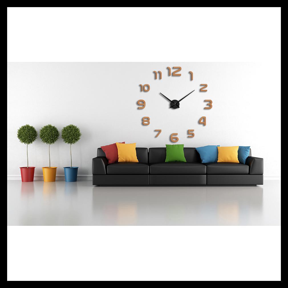 Taffware Jam Dinding Besar DIY Giant Wall Clock Quartz Creative Design 80-130cm DIY-105 Bla Grab