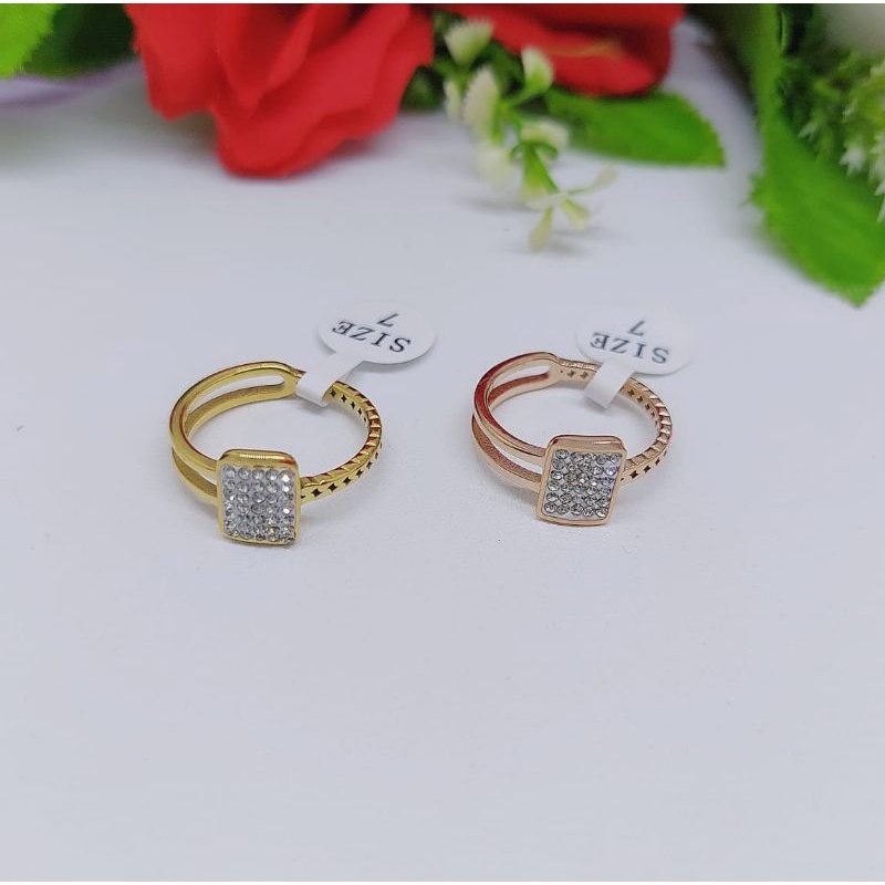 Cincin titanium full permata 039-041