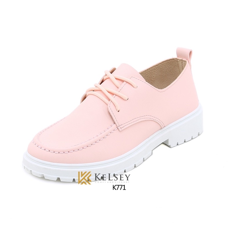 (GRATIS ALAS KAKI) NICOLE Sepatu Loafers Kulit Wanita Kelsey K771 Wedges Wanita Import