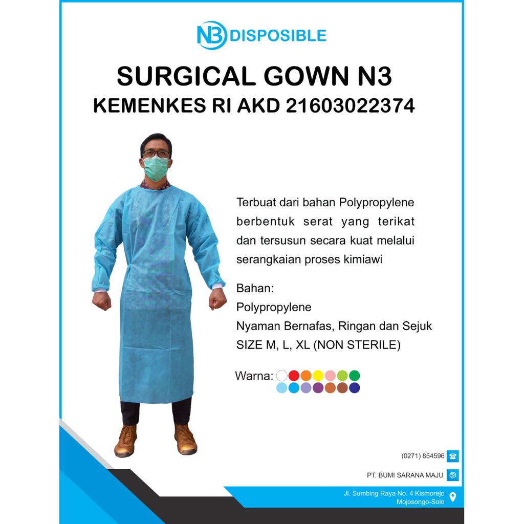 Jual SURGICAL GOWN N3 BAJU MEDIS GROSIR Shopee Indonesia