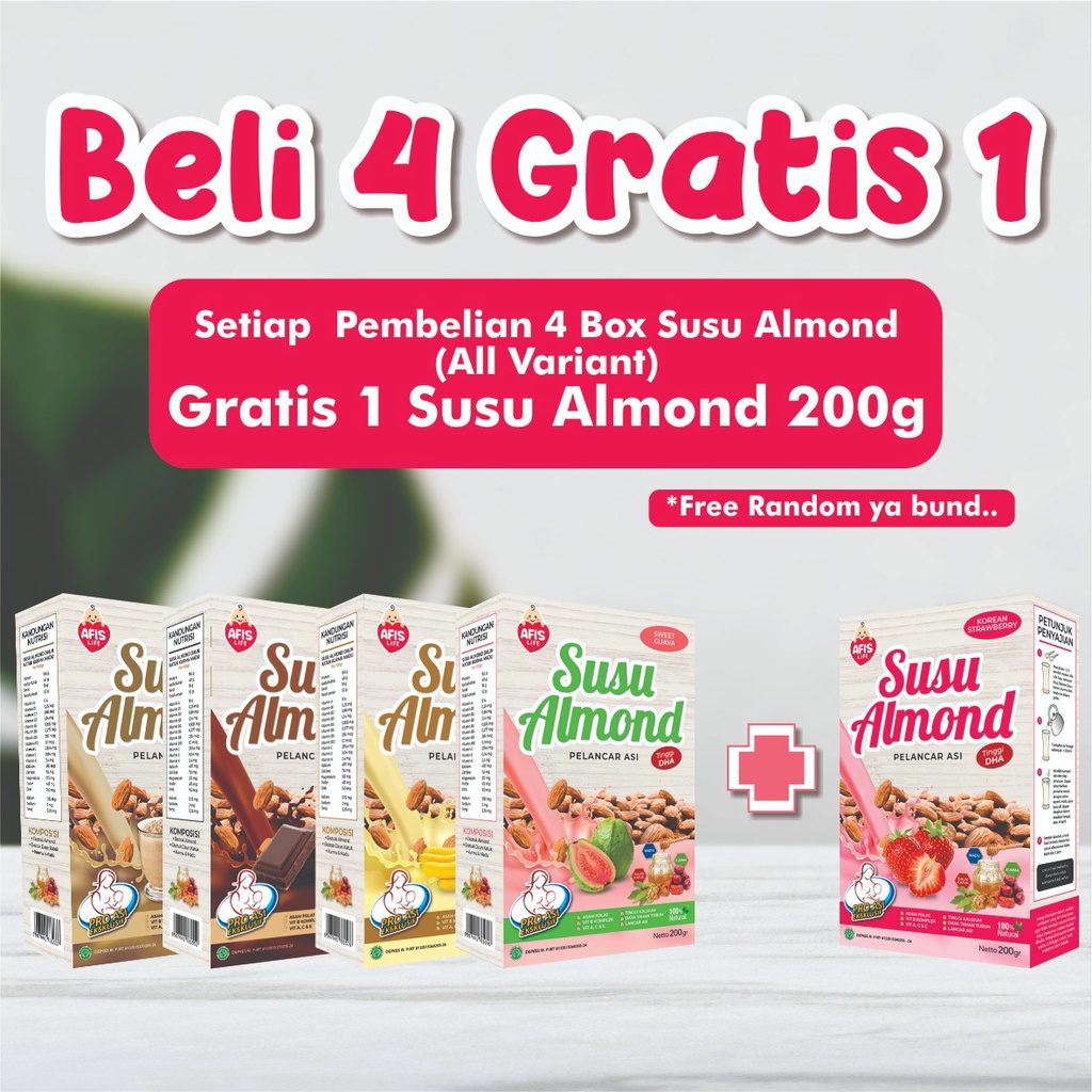 Afis Susu Almond / Pelancar Asi / Booster Asi