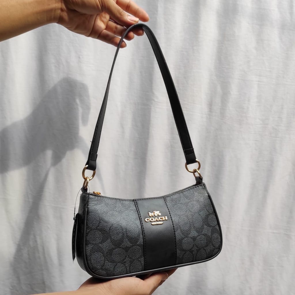 TOP HANDLE COACH SIGNATURE MAHOGANY / Swinger Bag In Signature tas wanita