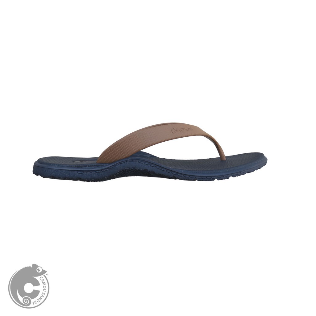 CAMOU - Scott Ocean - Sandal Jepit Pria Comfort Casual Biru Navy Coklat Mens Fashion Rubber Sole