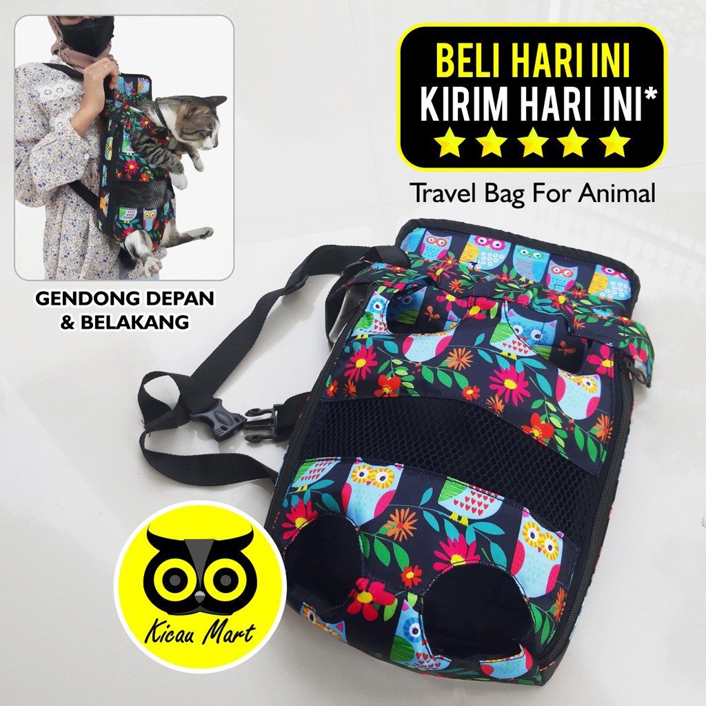 TAS KUCING GENDONG DEPAN GENDONGAN BAWA KUCING ANJING PET CARRIER TAS RANSEL FRONT BAG CAT DOG TSGDP