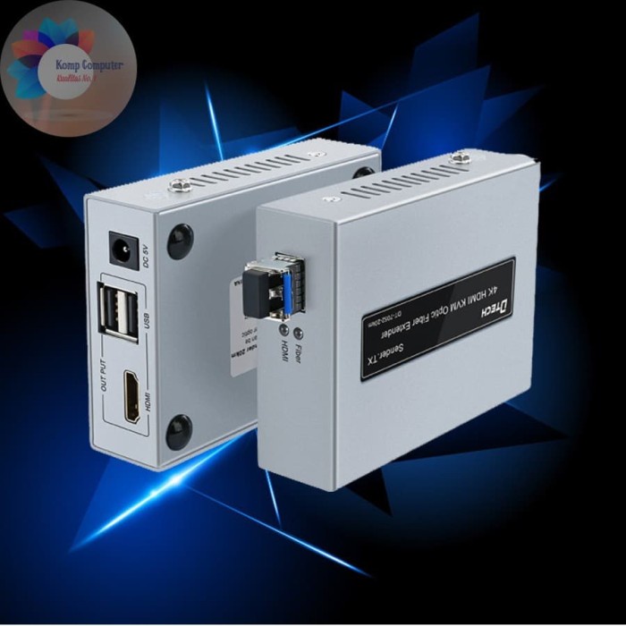 4K HDMI KVM IP Extender Over Kabel Fiber Optik 20 KM Kualitas No. 1
