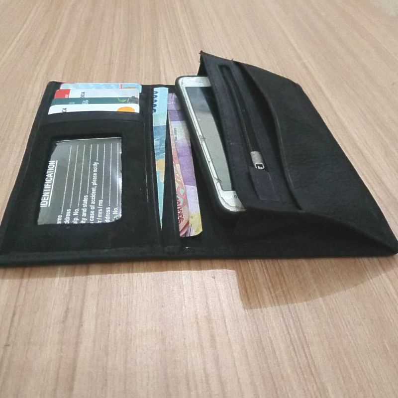 Dompet Pria Wanita Kulit Sapi Asli Premium Original Panjang Lipat Buku