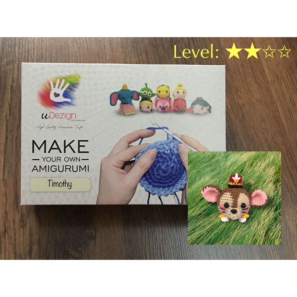 Amigurumi DIY Kit utk boneka rajut Timothy Mouse