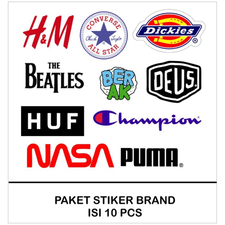 

Paket Stiker Brand Isi 10pcs Stiker Keren Graftac Anti Air High quality