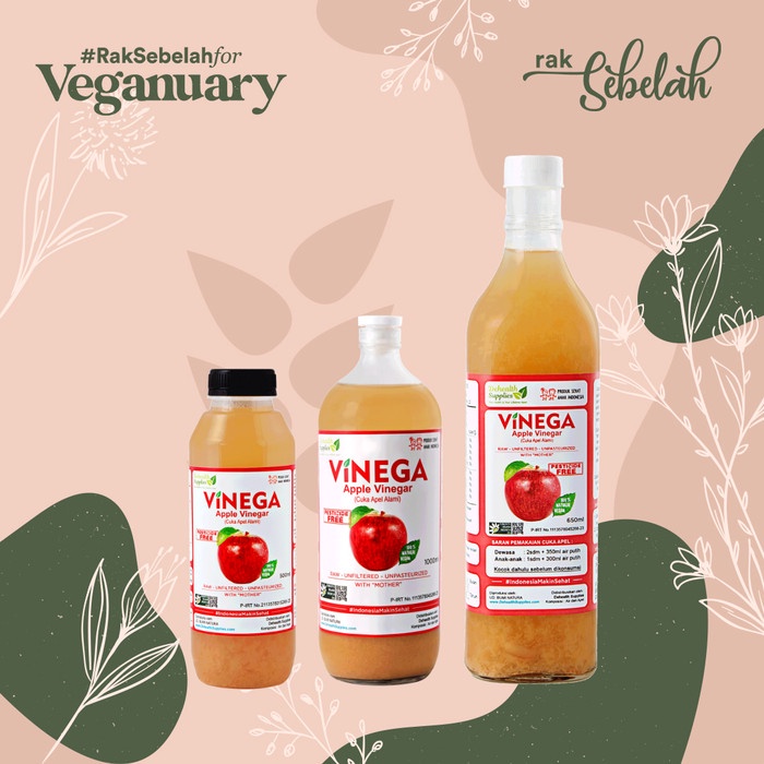 

Jual Cuka Apel Alami Vinega (Apple Vinegar)- Dehealth Supplies - 1000Ml