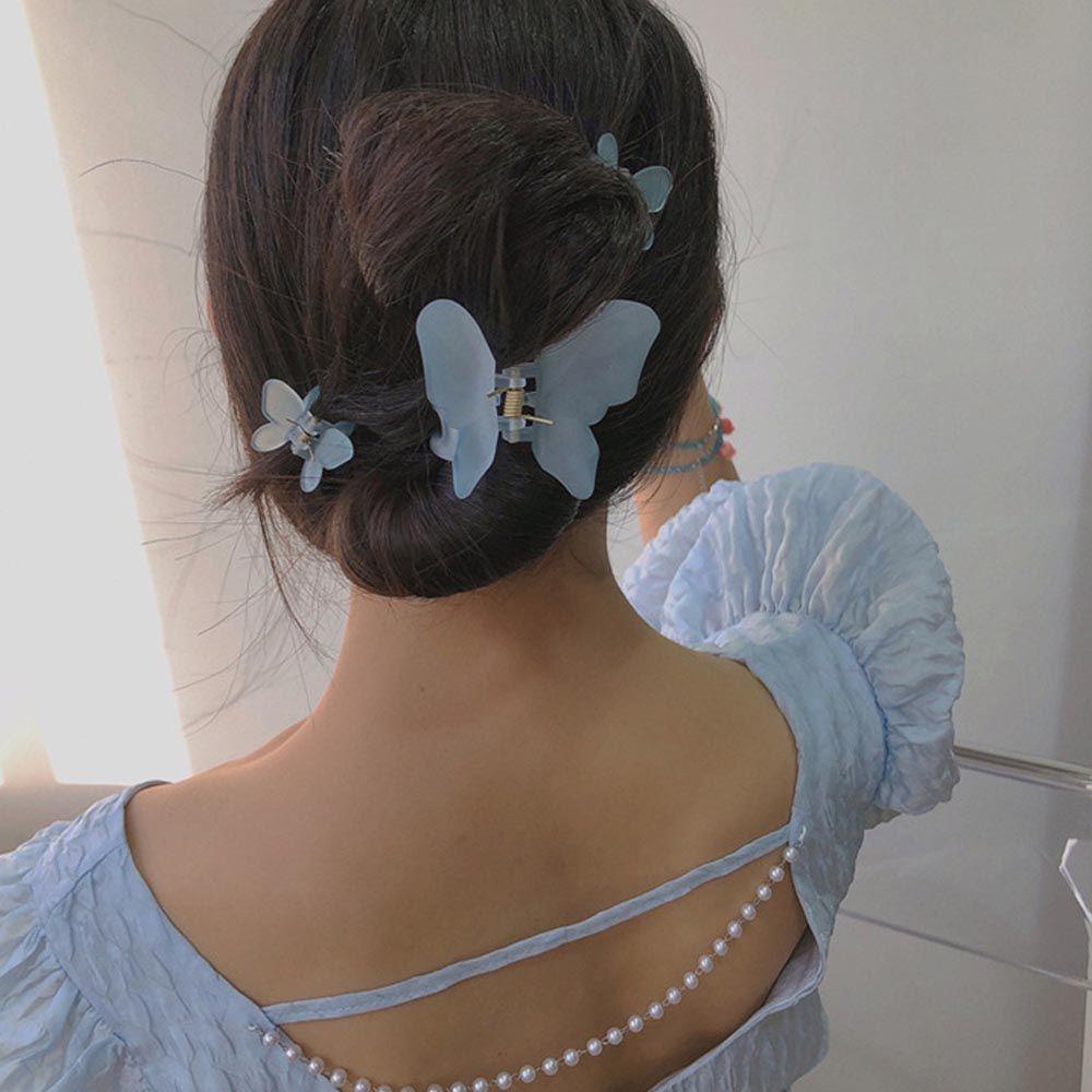 Needway   Wanita Cakar Rambut Elegan Manis Untuk Anak Perempuan Matte Frosted Hair Crabs Clip Hiu Klip