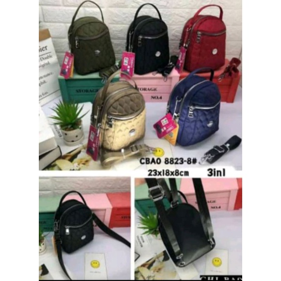 Tas Wanita Ransel 3 Fungsi Ori Chibao 8823-8