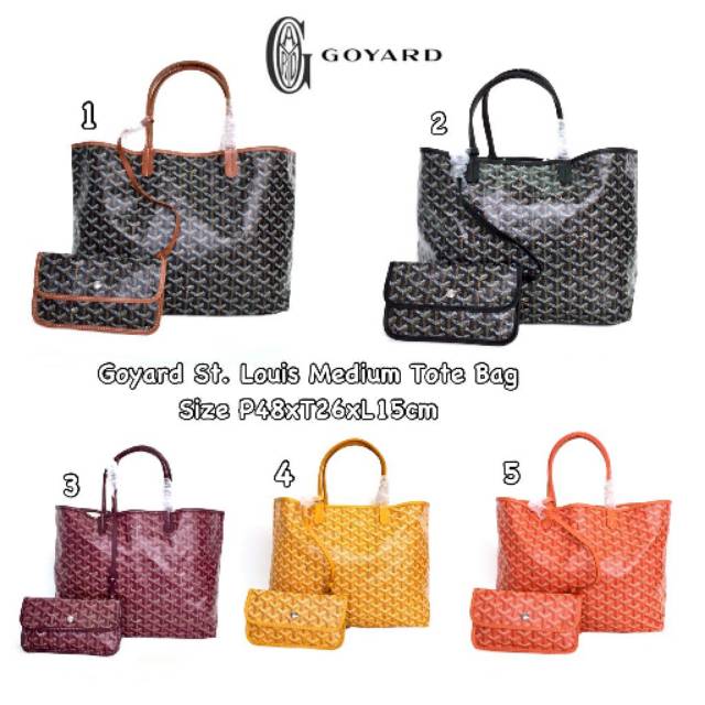 goyard tote bag sizes