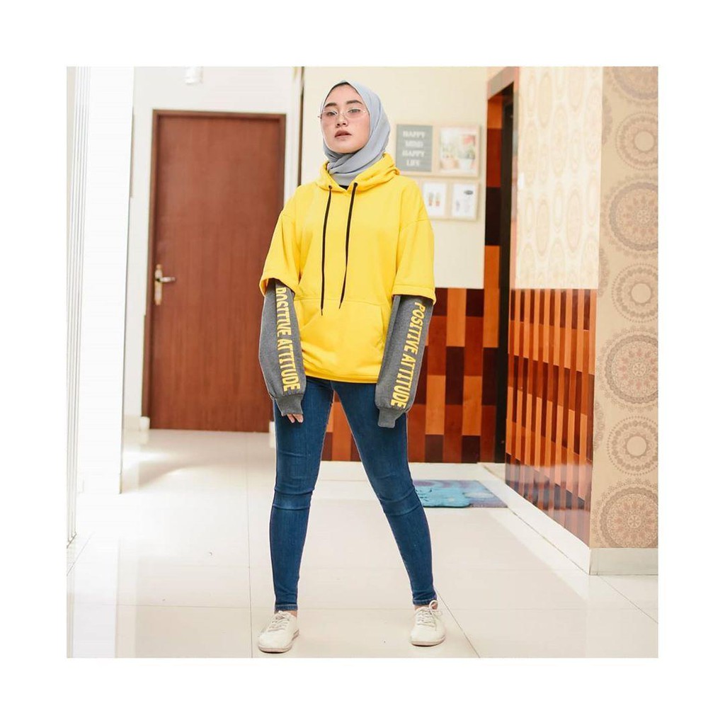 Nara Grosir - Positive Attitude l Pakaian pria dan wanita  l Jaket Hoodie Terbaru