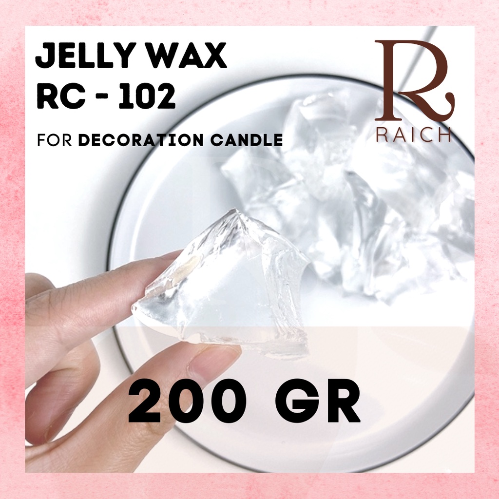 200gr GEL WAX - SOFT (MP) &amp; HARD (HP) / Jelly Wax Bahan Baku Lilin Transparan Clear Bening Tiruan Minuman Tidak Berwarna