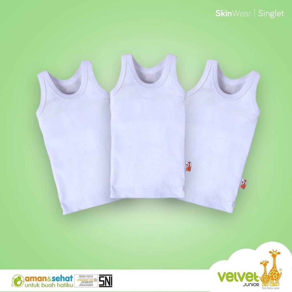 Babygiggles - Singlet Velvet Junior Kaos Kaus Dalam Bayi Anak