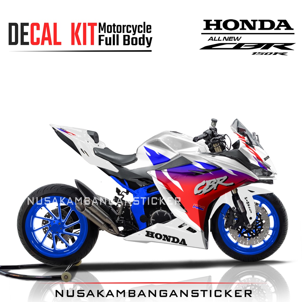 Stiker CBR 150 New 2021 Fireblade Putih