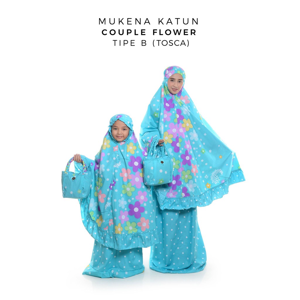 Mukena Dewasa Katun Kepang Flower Tipe B ( DEWASA SAJA )