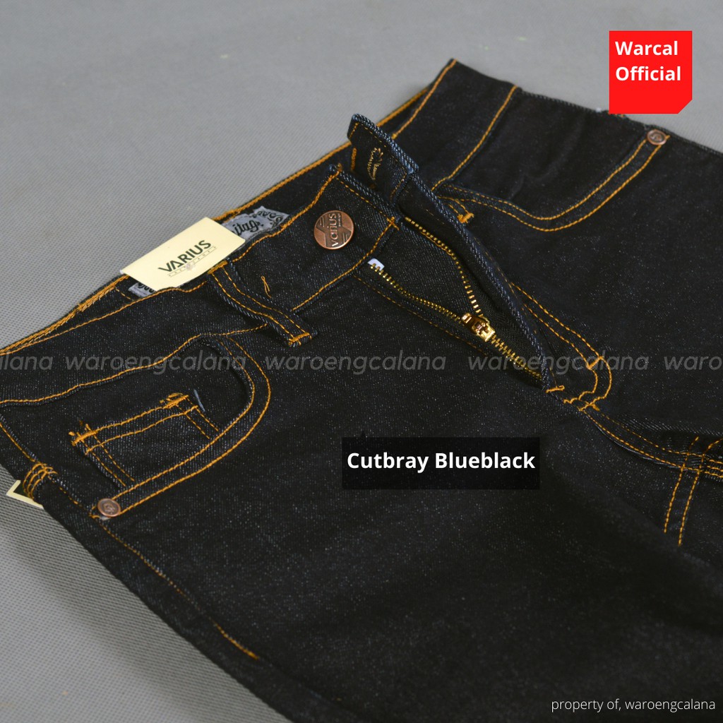 Varius Celana Cutbray Jeans Blueblack