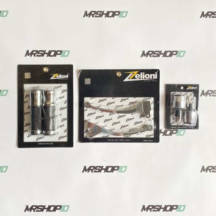(PAKETAN ZELIONI) Handle Rem + Handgrip + Stabilizer Zelioni Chrome