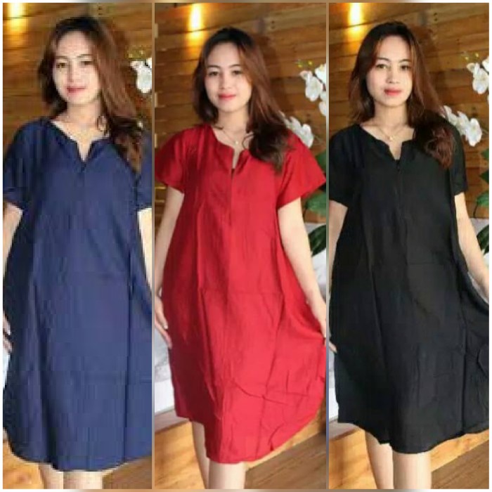 baju tidur daster payung polos resleting busui sexy terbaru baju tidur best seller termurah G string