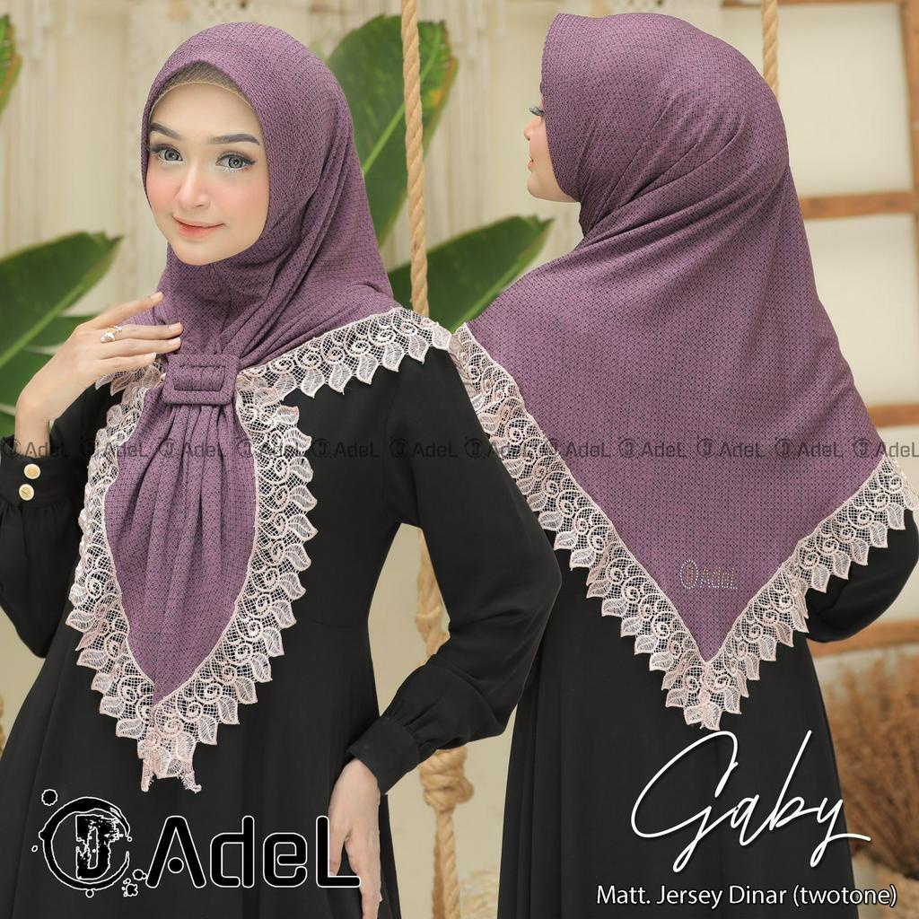 HIJAB INSTAN GABY JERSEY DINAR ORI BY ADEL / HIJAB INSTAN GABY / HIJAB RENDA PLUS RING ORI BY ADEL