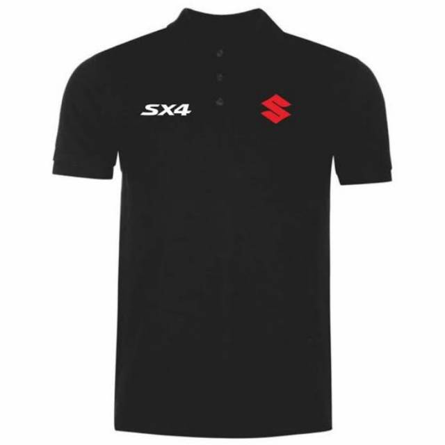 Kaos polo wangki hitam Suzuki SX4 / kaos polotshirt suzuki motor