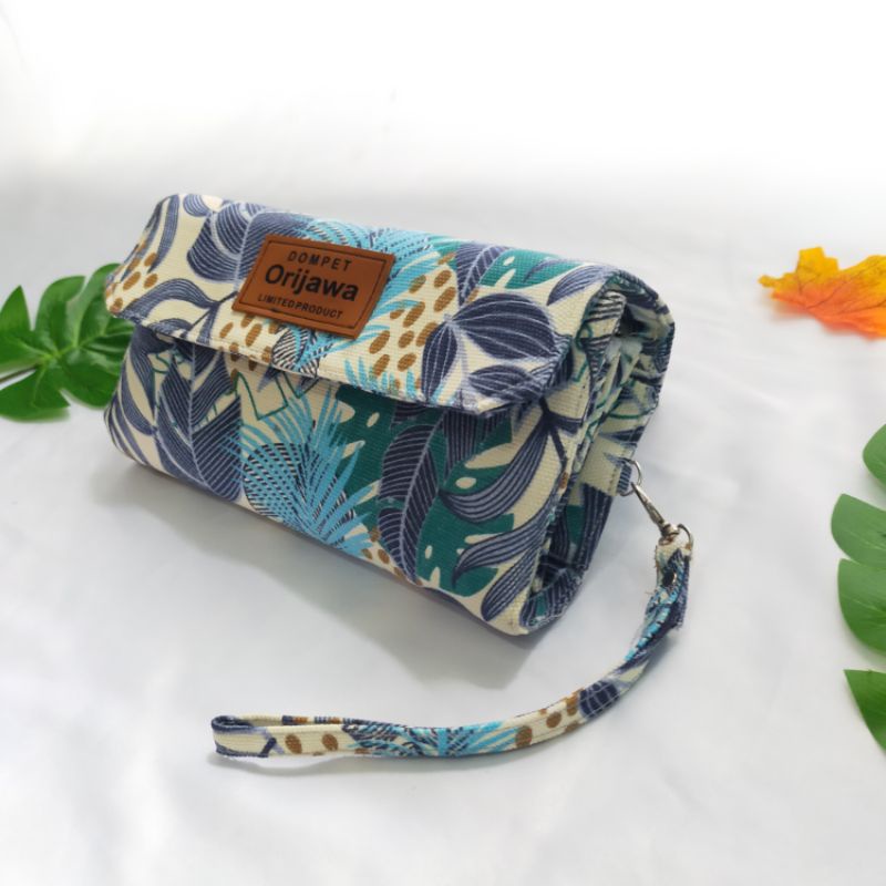 Orijawa Dompet Pintar Orijawa Dompet wanita organizer Motif Biru Himalaya