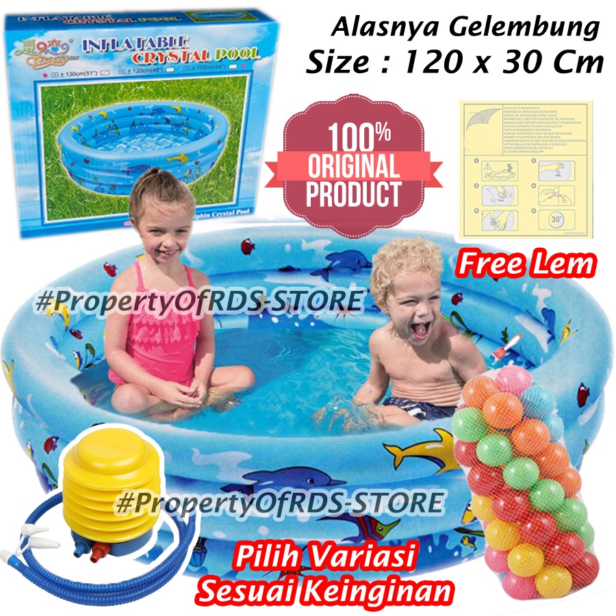 Jual Kolam Renang Anak / Kolam Mandi Bola Inflatable Crystal Pool 100 ...