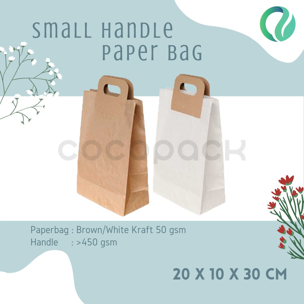 

Paper Bag Small Handle 20x10x30cm (10 PCS)