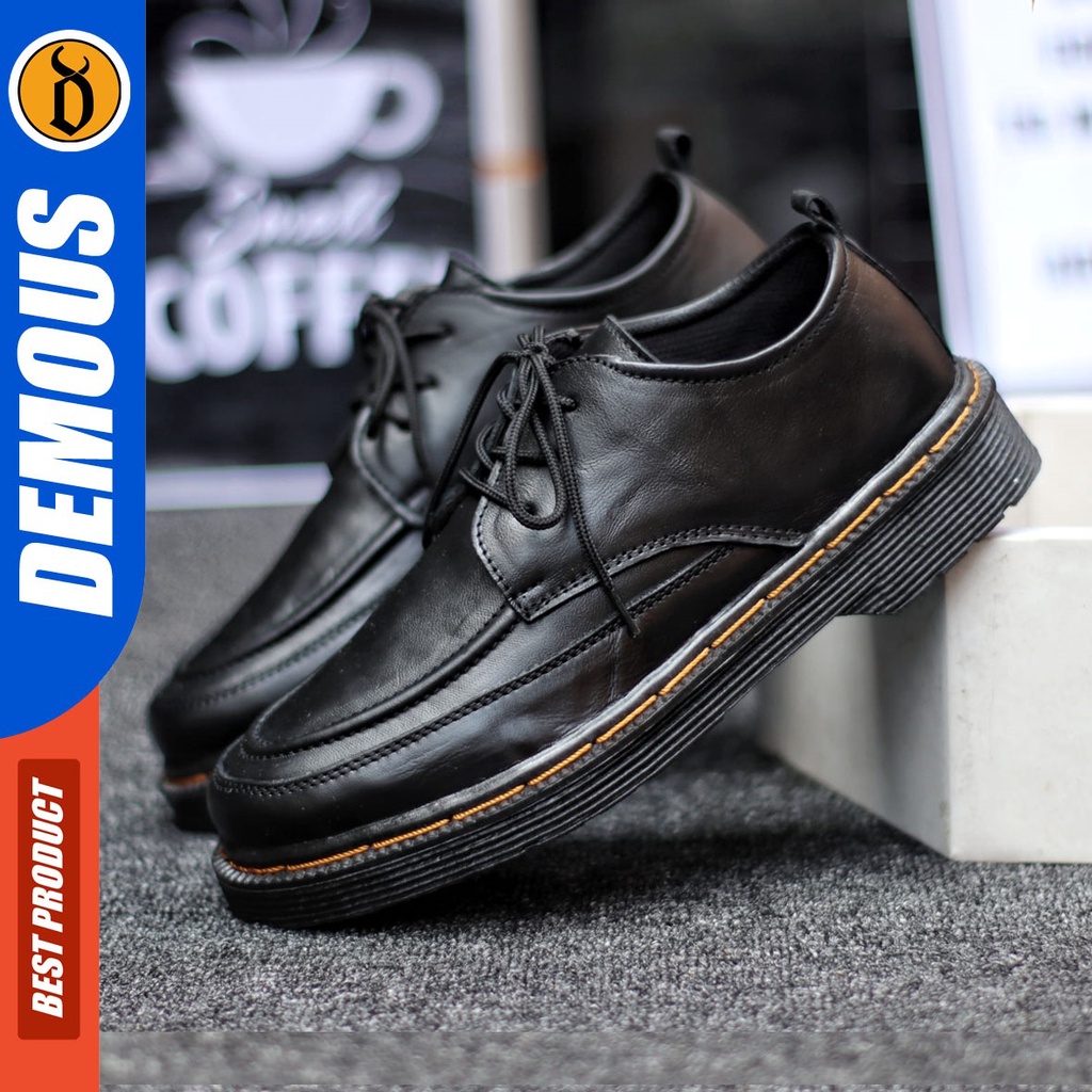 DEMOUS - Sepatu Pantofel Pria Formal Kulit Asli