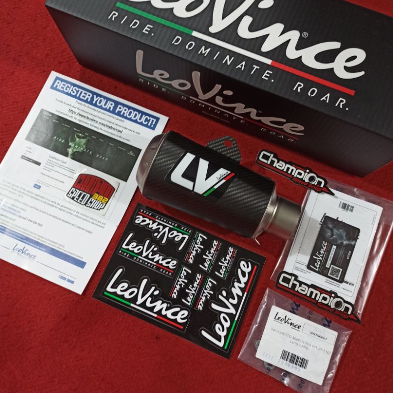 Silencer Knalpot Leovince Leo Vince LV-10 LV10 LV 10 Carbon Fiber 54mm Original Italy Universal